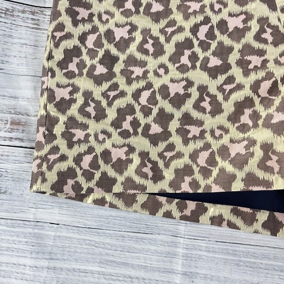 J. Crew Shorts size 0 Pink Gold Taupe Cheetah Leopard Shinny Cruise Vacation - Picture 7 of 12